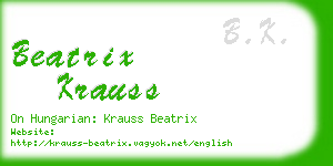 beatrix krauss business card